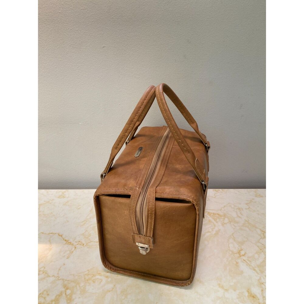 Vtg Samsonite Cordoba Brown Leather Carry On Bag Luggage Suitcase Carry On Pilot - Picture 4 of 13